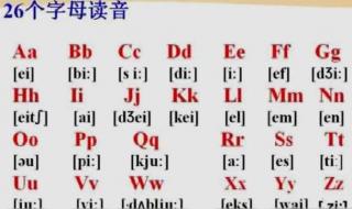 英语26个字母正确读音和书写 英语26个字母发音